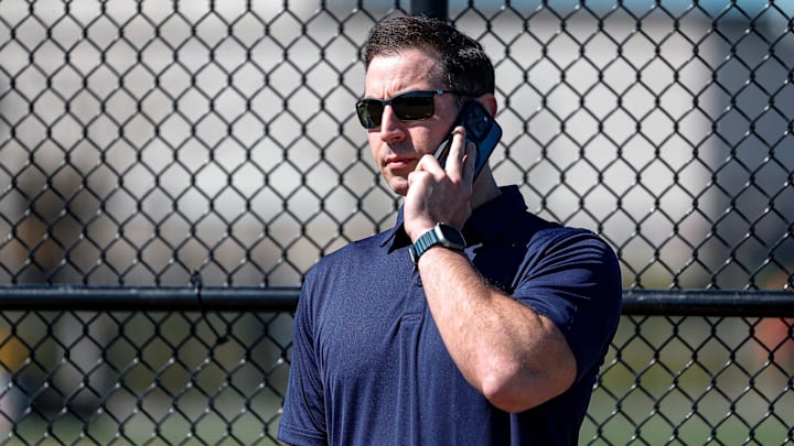 Detroit Tigers vice president and assistant general manager Sam Menzin during spring training at TigerTown in Lakeland, Fla. on Tuesday, Feb. 20, 2024
