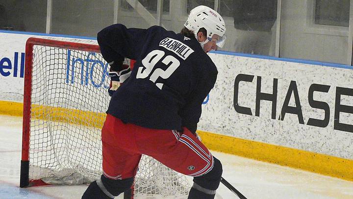 NY Rangers prospect Sean Barnhill at development camp at the MSG Training Center in Tarrytown July 1, 2025. NY Rangers prospect Sean Barnhill at development camp at the MSG Training Center in Tarrytown July 1, 2025.
