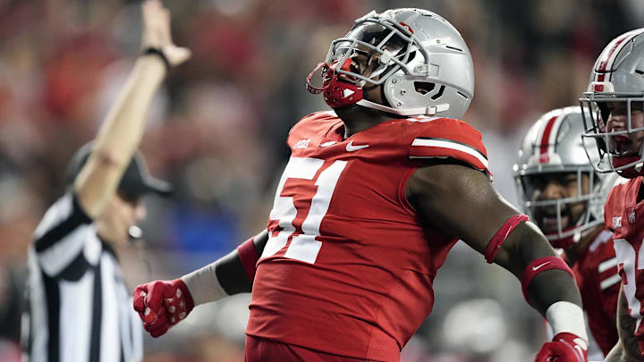 Sep 3, 2022; Columbus, Ohio, USA; Ohio State Buckeyes defensive tackle Michael Hall Jr. (51)