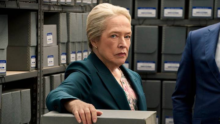 “Who Are You?” -- CBS Original Series MATLOCK, scheduled to air on Thursday, April 23 (9:01-11:00 PM, ET/PT). Pictured: Kathy Bates as “Madeline Matlock.” 