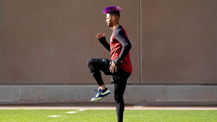 Arizona Diamondbacks outfielder Lourdes Gurriel Jr. during spring training workouts at Salt River Fields at Talking Stick on Feb. 14, 2025, in Scottsdale. Arizona Diamondbacks outfielder Lourdes Gurriel Jr. during spring training workouts at Salt River Fields at Talking Stick on Feb. 14, 2025, in Scottsdale.