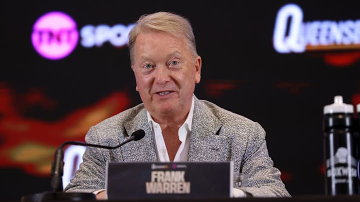 Promoter Frank Warren during the Joe Joyce v Derek Chisora Final Press Conference in London O2 on July 25, 2024.