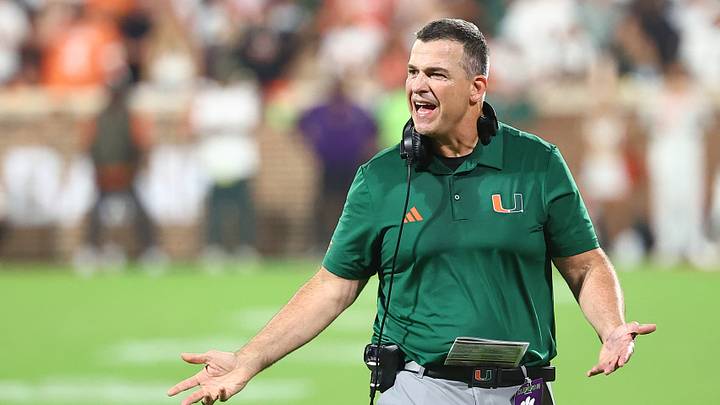 Oct 3, 2026; Clemson, South Carolina, USA; Miami Hurricanes head coach Mario Cristobal yells after a play during the fourth quarter against the Clemson Tigers at Memorial Stadium. Mandatory Credit: Ashley Tumlin-Imagn Images Oct 3, 2026; Clemson, South Carolina, USA; Miami Hurricanes head coach Mario Cristobal yells after a play during the fourth quarter against the Clemson Tigers at Memorial Stadium. Mandatory Credit: Ashley Tumlin-Imagn Images
