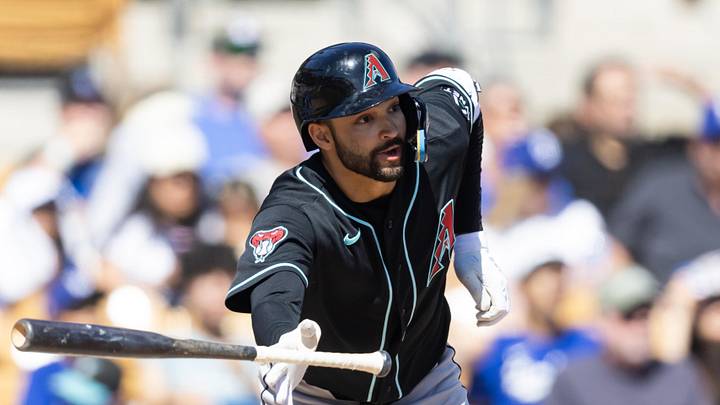 Arizona Diamondbacks outfielder Jordan Lawlar against the Los Angeles Dodgers during a spring training game at Camelback Ranch-Glendale. 