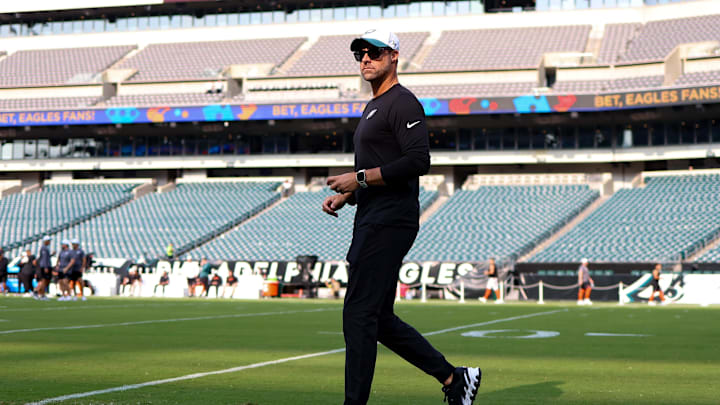 Former Philadelphia Eagles offensive coordinator Kevin Patullo before a game against the Cincinnati Bengals at Lincoln Financial Field. 