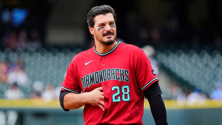 Sep 24, 2026; Denver, Colorado, USA;  Arizona Diamondbacks third baseman Nolan Arenado (28) during the game against the Colorado Rockies at Coors Field.  Mandatory Credit: Ron Chenoy-Imagn Images
