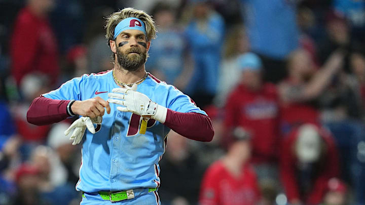 Philadelphia Phillies first baseman Bryce Harper is starting to break out