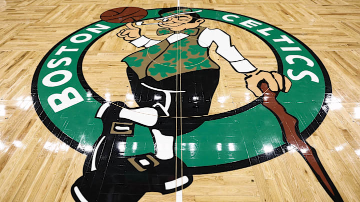 Feb 28, 2025; Boston, Massachusetts, USA; The Boston Celtics logo is seen on the court beofre the game between the Boston Celtics and the Cleveland Cavaliers at TD Garden. Mandatory Credit: Winslow Townson-Imagn Images Feb 28, 2025; Boston, Massachusetts, USA; The Boston Celtics logo is seen on the court beofre the game between the Boston Celtics and the Cleveland Cavaliers at TD Garden. Mandatory Credit: Winslow Townson-Imagn Images