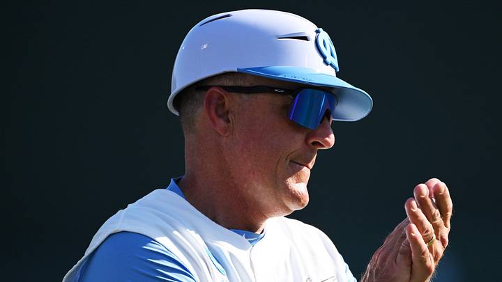 Jun 5, 2026; Chapel Hill, NC, USA; North Carolina Tar Heels head coach Scott Forbes reacts during the seventh inning against the USC Trojans at Boshamer Stadium. Mandatory Credit: Zachary Taft-Imagn Images Jun 5, 2026; Chapel Hill, NC, USA; North Carolina Tar Heels head coach Scott Forbes reacts during the seventh inning against the USC Trojans at Boshamer Stadium. Mandatory Credit: Zachary Taft-Imagn Images