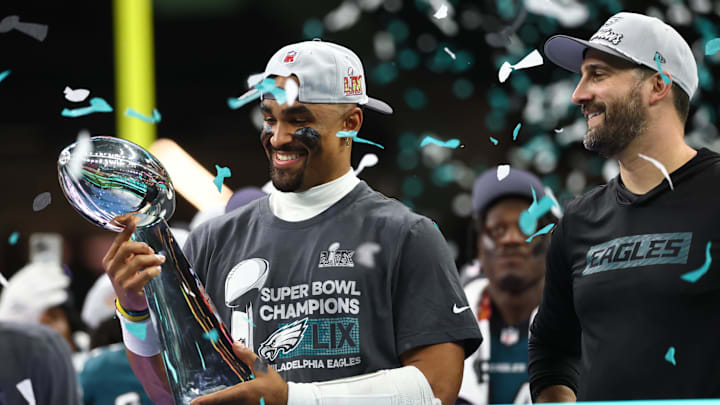 Philadelphia Eagles quarterback Jalen Hurts on Feb 9, 2025.