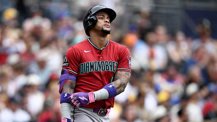 Sep 27, 2026; San Diego, California, USA; Arizona Diamondbacks second baseman Ketel Marte (4) reacts after lining out during the third inning against the San Diego Padres at Petco Park. Mandatory Credit: Denis Poroy-Imagn Images Sep 27, 2026; San Diego, California, USA; Arizona Diamondbacks second baseman Ketel Marte (4) reacts after lining out during the third inning against the San Diego Padres at Petco Park. Mandatory Credit: Denis Poroy-Imagn Images
