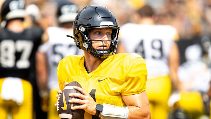 Iowa quarterback Mark Gronowski Iowa quarterback Mark Gronowski