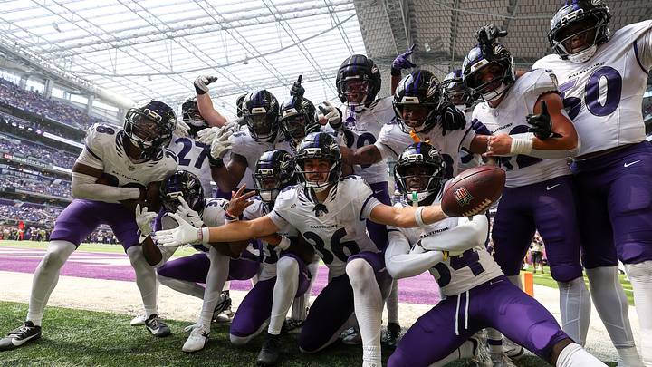 Aug 22, 2026; Minneapolis, Minnesota, USA; Baltimore Ravens safety Silas Walters (36) celebrates an interception with teammates during the second half against the Minnesota Vikings at U.S. Bank Stadium. Mandatory Credit: Matt Krohn-Imagn Images Aug 22, 2026; Minneapolis, Minnesota, USA; Baltimore Ravens safety Silas Walters (36) celebrates an interception with teammates during the second half against the Minnesota Vikings at U.S. Bank Stadium. Mandatory Credit: Matt Krohn-Imagn Images