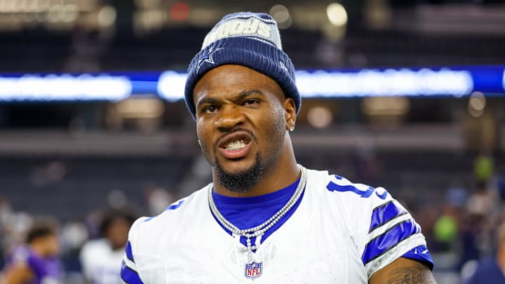 Dallas Cowboys defensive end Micah Parsons reacts after the game against the Baltimore Ravens.
