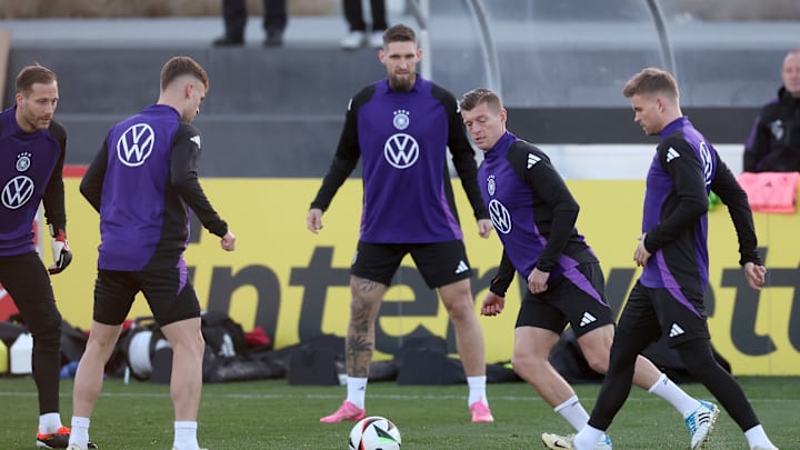 Robert Andrich, Toni Kroos, Maximilian Mittelstädt, Joshua Kimmich, Oliver Baumann