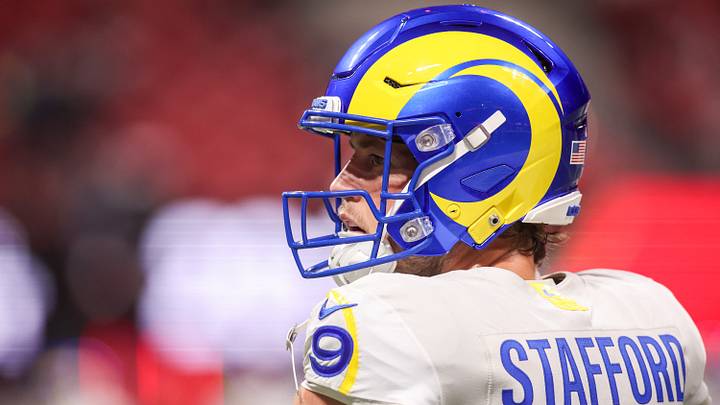 Dec 29, 2025; Atlanta, Georgia, USA; Los Angeles Rams quarterback Matthew Stafford (9) warms up before a game against the Atlanta Falcons at Mercedes-Benz Stadium. Mandatory Credit: Brett Davis-Imagn Images Dec 29, 2025; Atlanta, Georgia, USA; Los Angeles Rams quarterback Matthew Stafford (9) warms up before a game against the Atlanta Falcons at Mercedes-Benz Stadium. Mandatory Credit: Brett Davis-Imagn Images
