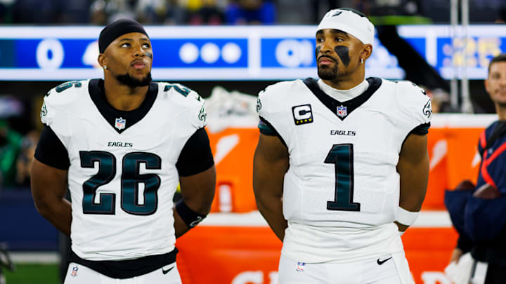 Philadelphia Eagles RB Saquon Barkley, QB Jalen Hurts