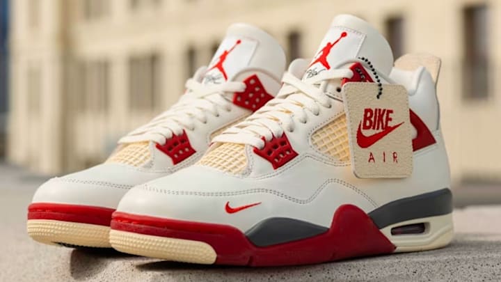 The BIKE AIR x Nigel Sylvester x Air Jordan 4 "Brick After Brick" colorway.