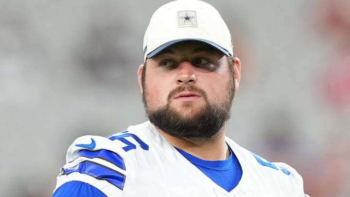 Dallas Cowboys center Cooper Beebe before the game against the Arizona Cardinals at State Farm Stadium. Dallas Cowboys center Cooper Beebe before the game against the Arizona Cardinals at State Farm Stadium.