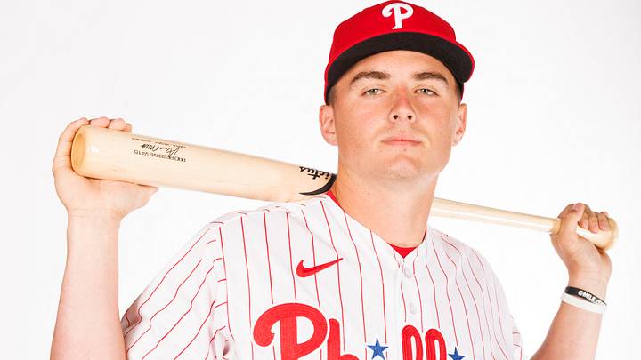 Feb 19, 2026; Clearwater, FL, USA; Philadelphia Phillies infielder Aidan Miller (81) poses for media day. Mandatory Credit: Morgan Tencza-Imagn Images Feb 19, 2026; Clearwater, FL, USA; Philadelphia Phillies infielder Aidan Miller (81) poses for media day. Mandatory Credit: Morgan Tencza-Imagn Images