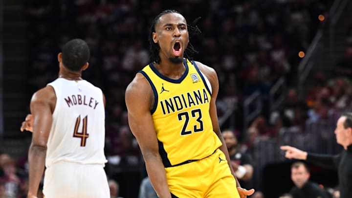 Indiana Pacers wing Aaron Nesmith (23).