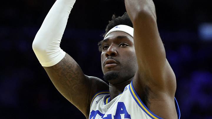 Mar 20, 2026; Philadelphia, PA, USA; UCLA Bruins forward Eric Dailey Jr. (3) shoots a free throw in the second half during a first round game of the men's 2026 NCAA Tournament at Xfinity Mobile Arena. Mandatory Credit: Bill Streicher-Imagn Images Mar 20, 2026; Philadelphia, PA, USA; UCLA Bruins forward Eric Dailey Jr. (3) shoots a free throw in the second half during a first round game of the men's 2026 NCAA Tournament at Xfinity Mobile Arena. Mandatory Credit: Bill Streicher-Imagn Images
