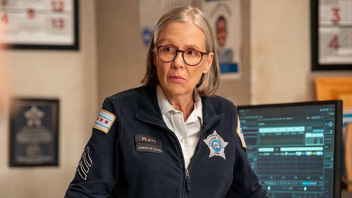 CHICAGO P.D. — “Root Cause” Episode 1304 — Pictured: Amy Morton as Desk Sgt. Trudy Platt — (Photo by: Elizabeth Sisson/NBC)