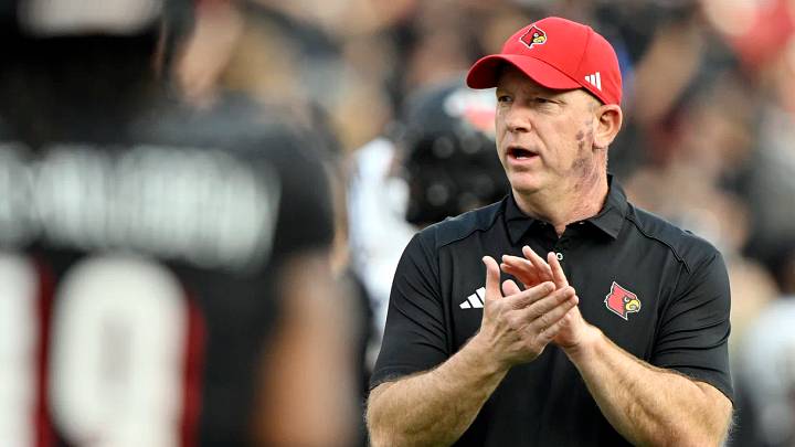 Louisville football head coach Jeff Brohm Louisville football head coach Jeff Brohm