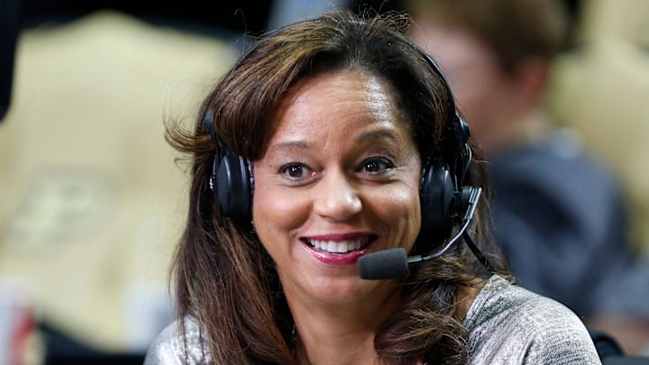 Former Purdue coach Carolyn Peck was on hand to help call the Boilermakers game against South Carolina for ESPN Sunday, December 16, 2018, at Mackey Arena. Purdue lost a heart breaker to South Carolina 82-73 2OT.
Laf South Carolina At Purdue Former Purdue coach Carolyn Peck was on hand to help call the Boilermakers game against South Carolina for ESPN Sunday, December 16, 2018, at Mackey Arena. Purdue lost a heart breaker to South Carolina 82-73 2OT.
Laf South Carolina At Purdue