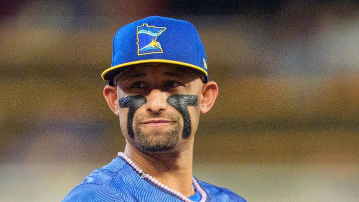 Sep 12, 2025; Minneapolis, Minnesota, USA; Minnesota Twins third base Royce Lewis (23) during a stoppage in play against the Arizona Diamondbacks in the sixth inning at Target Field. Mandatory Credit: Matt Blewett-Imagn Images Sep 12, 2025; Minneapolis, Minnesota, USA; Minnesota Twins third base Royce Lewis (23) during a stoppage in play against the Arizona Diamondbacks in the sixth inning at Target Field. Mandatory Credit: Matt Blewett-Imagn Images