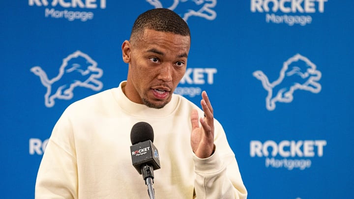 Detroit Lions wide receiver Amon-Ra St. Brown Detroit Lions wide receiver Amon-Ra St. Brown