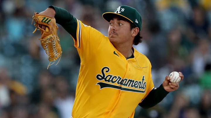 Sep 12, 2026; West Sacramento, California, USA; Athletics starting pitcher Gage Jump (61) throws a pitch against the Seattle Mariners during the first inning at Sutter Health Park. Mandatory Credit: Dennis Lee-Imagn Images Sep 12, 2026; West Sacramento, California, USA; Athletics starting pitcher Gage Jump (61) throws a pitch against the Seattle Mariners during the first inning at Sutter Health Park. Mandatory Credit: Dennis Lee-Imagn Images