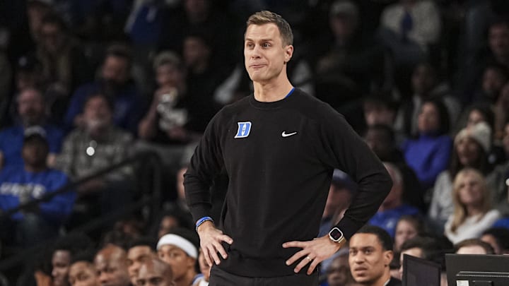 Duke basketball head coach Jon Scheyer