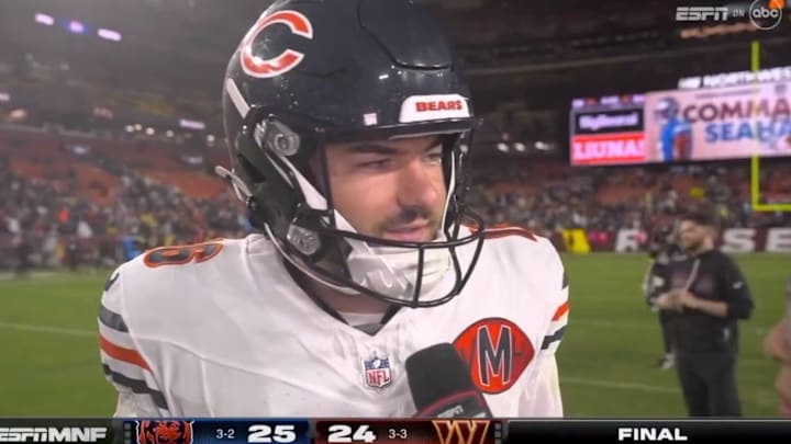 Moody was released from the Niners in September, but won the game for Chicago in his first game as a bear.