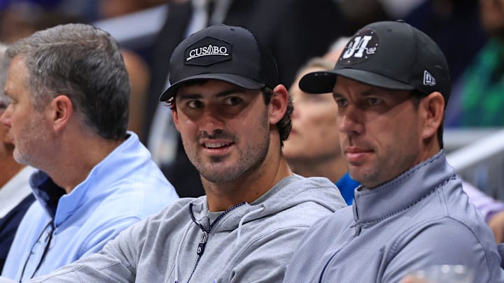 Shane Steichen and Daniel Jones of the Colts