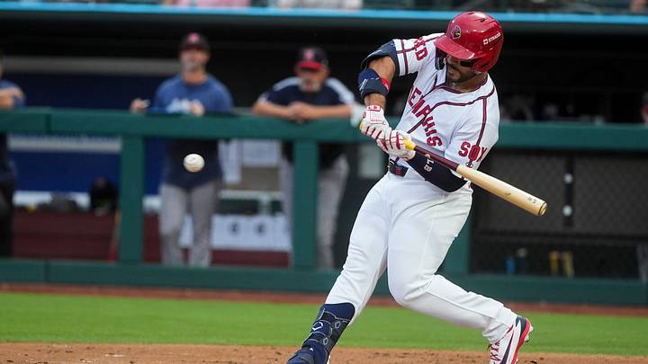 Memphis’ Leo Bernal (13) swings at a pitch during the game between the Memphis Redbirds and Nashville Sounds at AutoZone Park in Memphis, Tenn., on June 19, 2026. Memphis defeated Nashville 4-1. Memphis’ Leo Bernal (13) swings at a pitch during the game between the Memphis Redbirds and Nashville Sounds at AutoZone Park in Memphis, Tenn., on June 19, 2026. Memphis defeated Nashville 4-1.