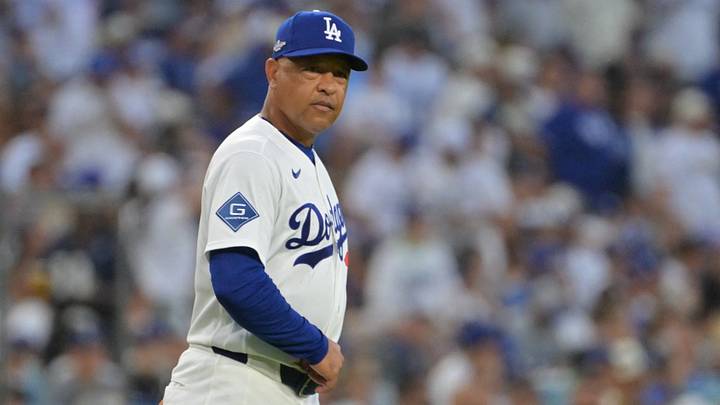 Oct 4, 2026; Los Angeles, California, USA; Los Angeles Dodgers manager Dave Roberts walks to the mound during the fourth inning against the Atlanta Braves in game two of the NLDS for the 2026 MLB Playoffs at Uniqlo Field at Dodger Stadium. Mandatory Credit: Jayne Kamin-Oncea-Imagn Images Oct 4, 2026; Los Angeles, California, USA; Los Angeles Dodgers manager Dave Roberts walks to the mound during the fourth inning against the Atlanta Braves in game two of the NLDS for the 2026 MLB Playoffs at Uniqlo Field at Dodger Stadium. Mandatory Credit: Jayne Kamin-Oncea-Imagn Images