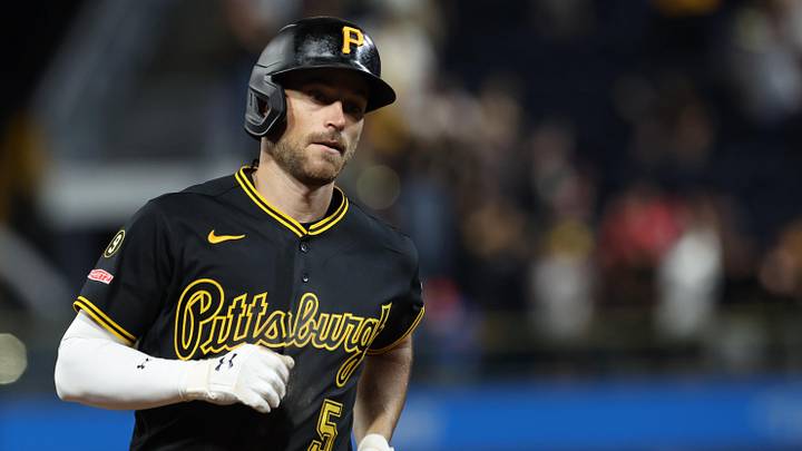 Apr 13, 2026; Pittsburgh, Pennsylvania, USA; Pittsburgh Pirates second baseman Brandon Lowe (5) circles the bases on a three run home run against the Washington Nationals during the sixth inning at PNC Park. Mandatory Credit: Charles LeClaire-Imagn Images Apr 13, 2026; Pittsburgh, Pennsylvania, USA; Pittsburgh Pirates second baseman Brandon Lowe (5) circles the bases on a three run home run against the Washington Nationals during the sixth inning at PNC Park. Mandatory Credit: Charles LeClaire-Imagn Images