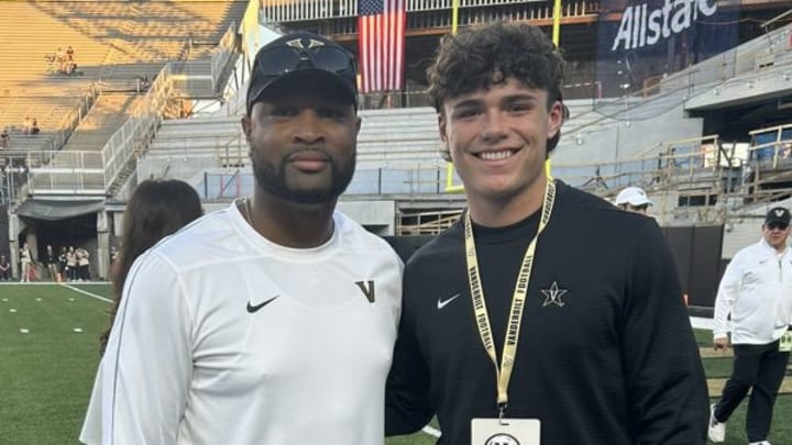 Evan Hampton at Vanderbilt with coach Chaali Muhammad-Lankford.