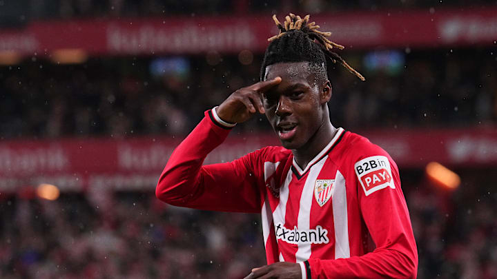 Nico Williams sous le maillot de l'Athletic Club Bilbao.