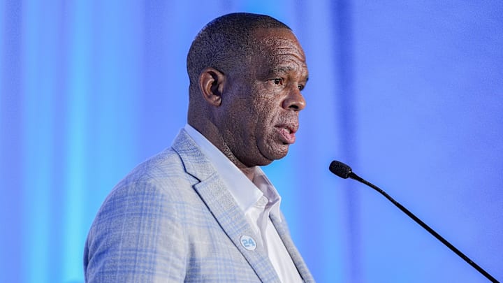 UNC basketball head coach Hubert Davis UNC basketball head coach Hubert Davis