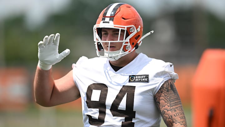 Jun 10, 2025; Berea, OH, USA; Cleveland Browns defensive tackle Mason Graham (94) during minicamp at CrossCountry Mortgage Campus. Mandatory Credit: Ken Blaze-Imagn Images