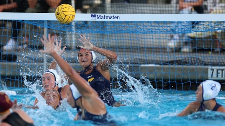NCAA title-match action at the goal