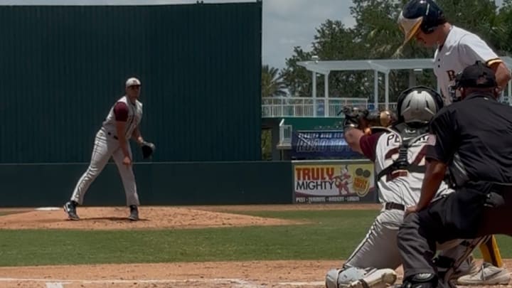 Miami Springs right-hander Kevin Roque tosses a complete game in 3A state semifinals win against Bishop Verot.