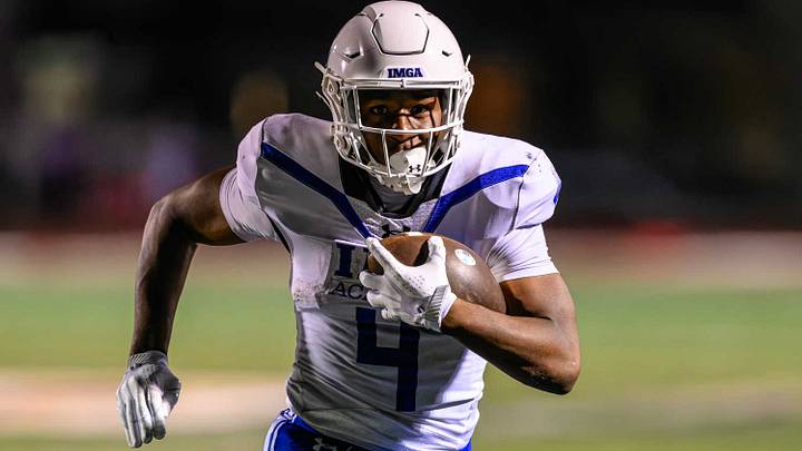 Sophomore Cayden Gould is IMG Academy's leading rusher with 198 yards despite logging just 22 carries in the first three games. He's also rushed for six touchdowns. Sophomore Cayden Gould is IMG Academy's leading rusher with 198 yards despite logging just 22 carries in the first three games. He's also rushed for six touchdowns.