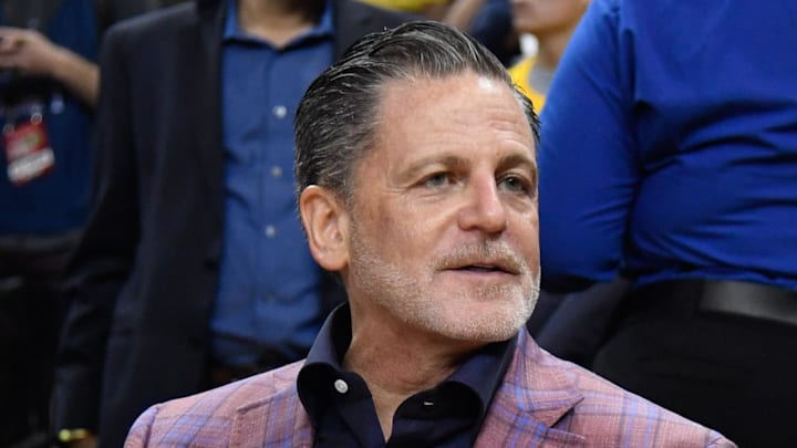 Jun 1, 2017; Oakland, CA, USA; Cleveland Cavaliers owner Dan Gilbert before game one of the Finals for the 2017 NBA Playoffs against the Golden State Warriors at Oracle Arena. Mandatory Credit: Kyle Terada-Imagn Images