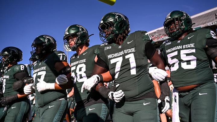 Michigan State’s before the football game against Nebraska on Saturday, Sept. 26, 2026, in East Lansing.