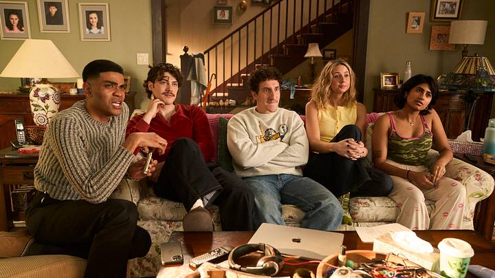 FX's Adults -- Ep. 206 -- Pictured: (l-r) Owen Thiele as Anton, Jack Innanen as Paul Baker, Malik Elassal as Samir., Lucy Freyer as Billie, Amita Rao as Issa. CR: Michael Gibson/FX FX's Adults -- Ep. 206 -- Pictured: (l-r) Owen Thiele as Anton, Jack Innanen as Paul Baker, Malik Elassal as Samir., Lucy Freyer as Billie, Amita Rao as Issa. CR: Michael Gibson/FX