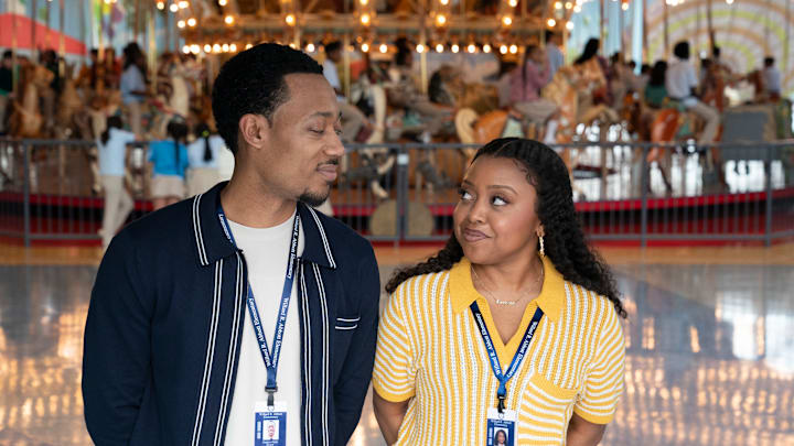 ABBOTT ELEMENTARY - ÒPlease Touch MuseumÓ - Abbott Elementary goes on a schoolwide field trip to the Please Touch Museum, which has some of the older kids skeptical. WEDNESDAY, APRIL 16 (8:30-9:02 p.m. EDT), on ABC. (Disney/Gilles Mingasson)
TYLER JAMES WILLIAMS, QUINTA BRUNSON