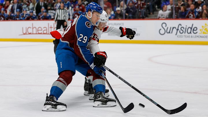 Nathan MacKinnon and the Avalanche are road favorites in Ottawa. Nathan MacKinnon and the Avalanche are road favorites in Ottawa.